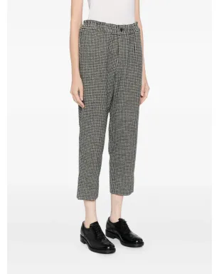 Black Comme Des Garçons ハウンドトゥース柄パンツ - サムネイル3