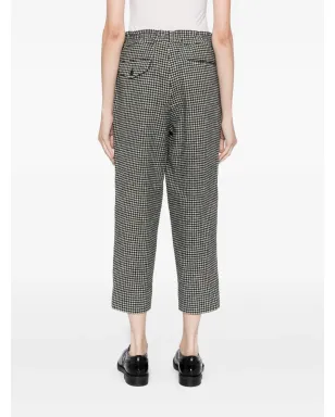 Black Comme Des Garçons ハウンドトゥース柄パンツ - サムネイル4