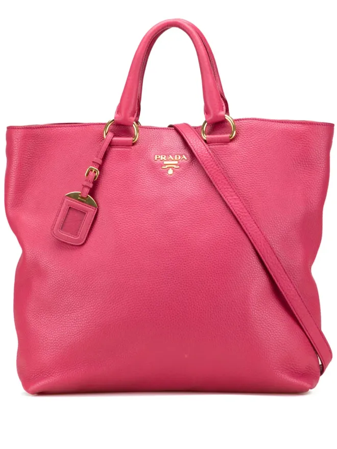 Prada Pre-Owned Prada Pre-Owned オープン・コンバーチブル トート サッチェル - ピンクの商品画像