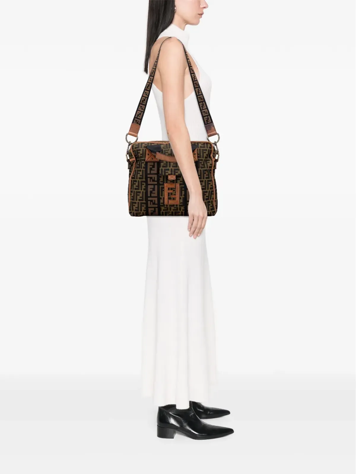 Fendi Zucca Canvas FF サッチェル（ビンテージ） - ブラウン - 画像2