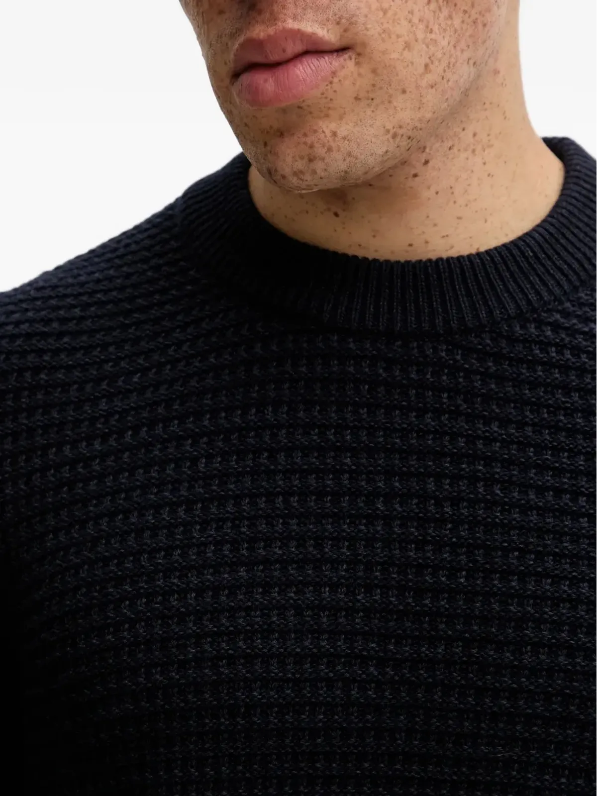 Marc O'Polo ワッフルパターン スウェットシャツ ブルー - 画像5
