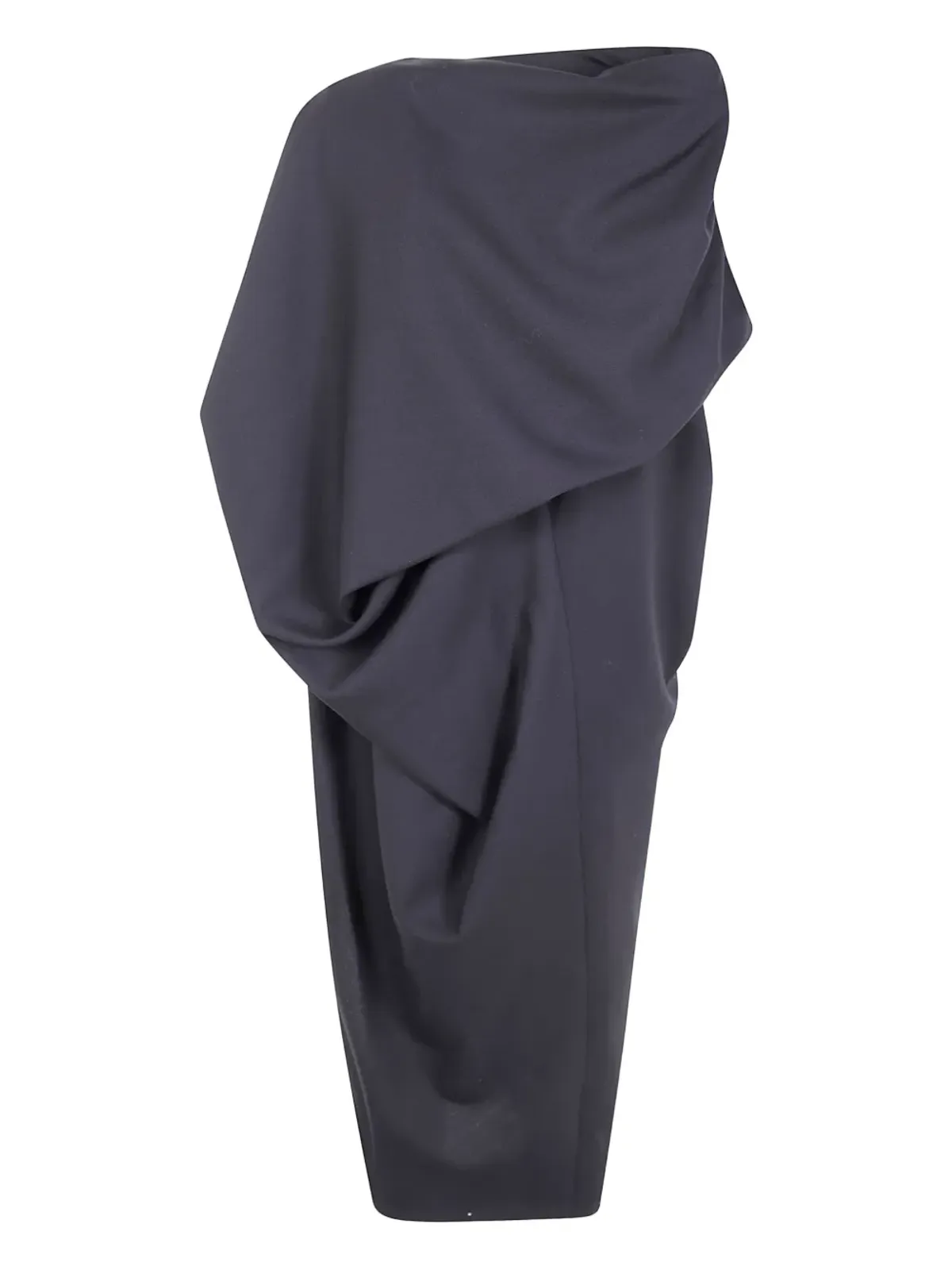 Issey Miyake Uni-Form(Wool) アシンメトリックデザイン ミディドレス - 画像2