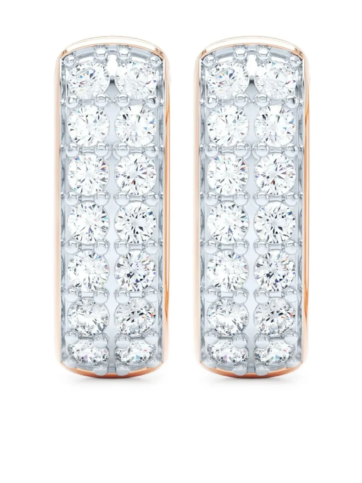 LOEV 14K ローズゴールド オールデイ ダイヤモンド ハグニー イヤリング - ピンク - 画像1