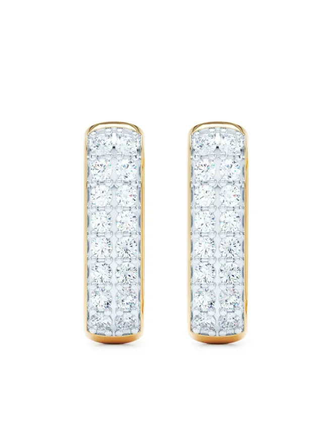 LOEV LOEV 14K イエローゴールド 長尺ダイヤモンド ハギーイヤリングの商品画像