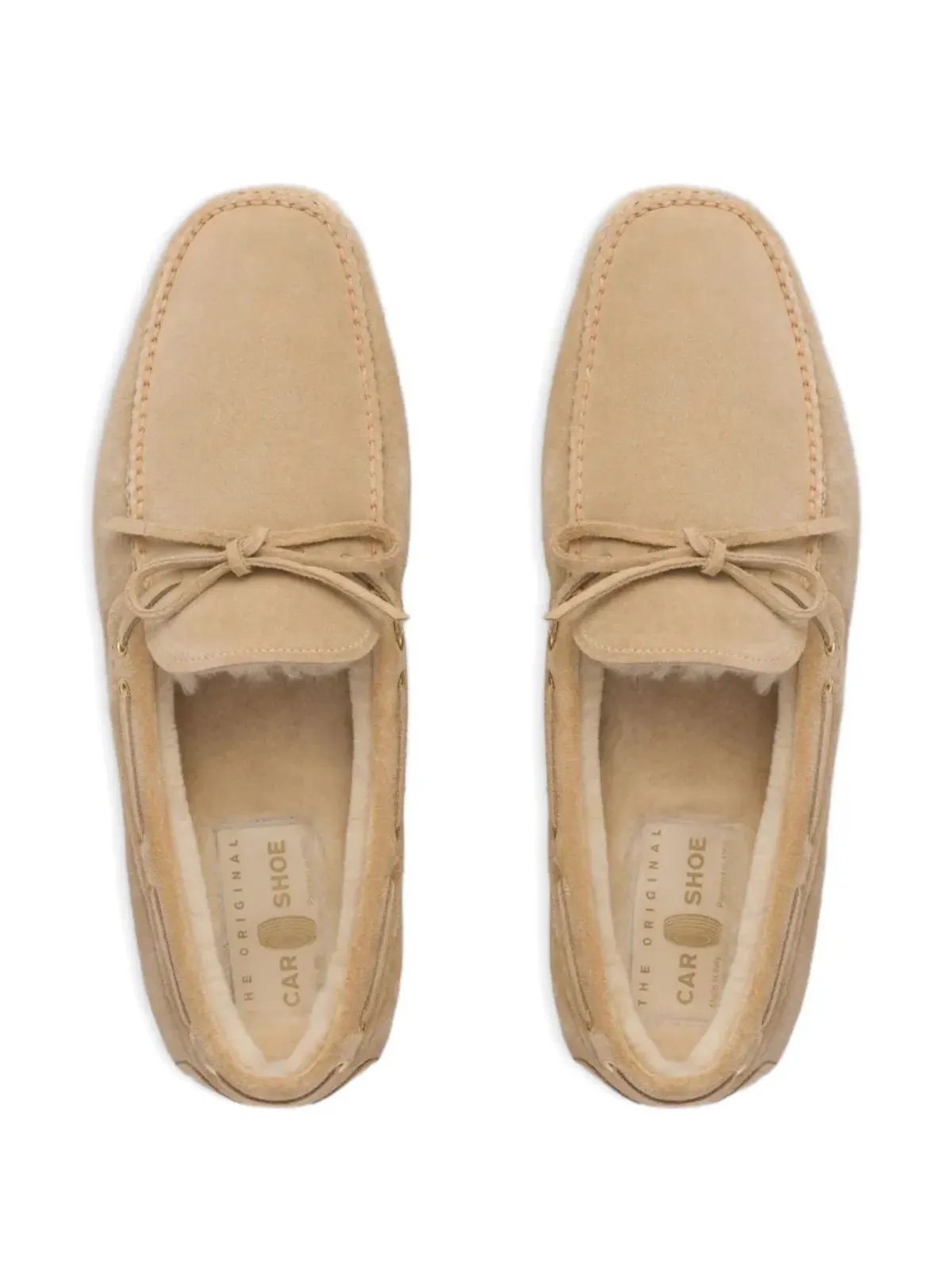 Car Shoe ボウディテール付きスエード ローファー - 画像3