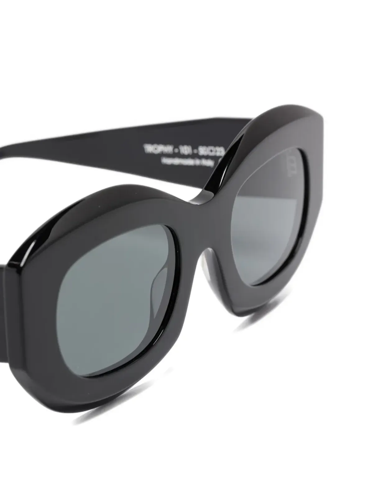 Thierry Lasry トロフィー オーバルフレーム サングラス - 101 BLACK - 画像3