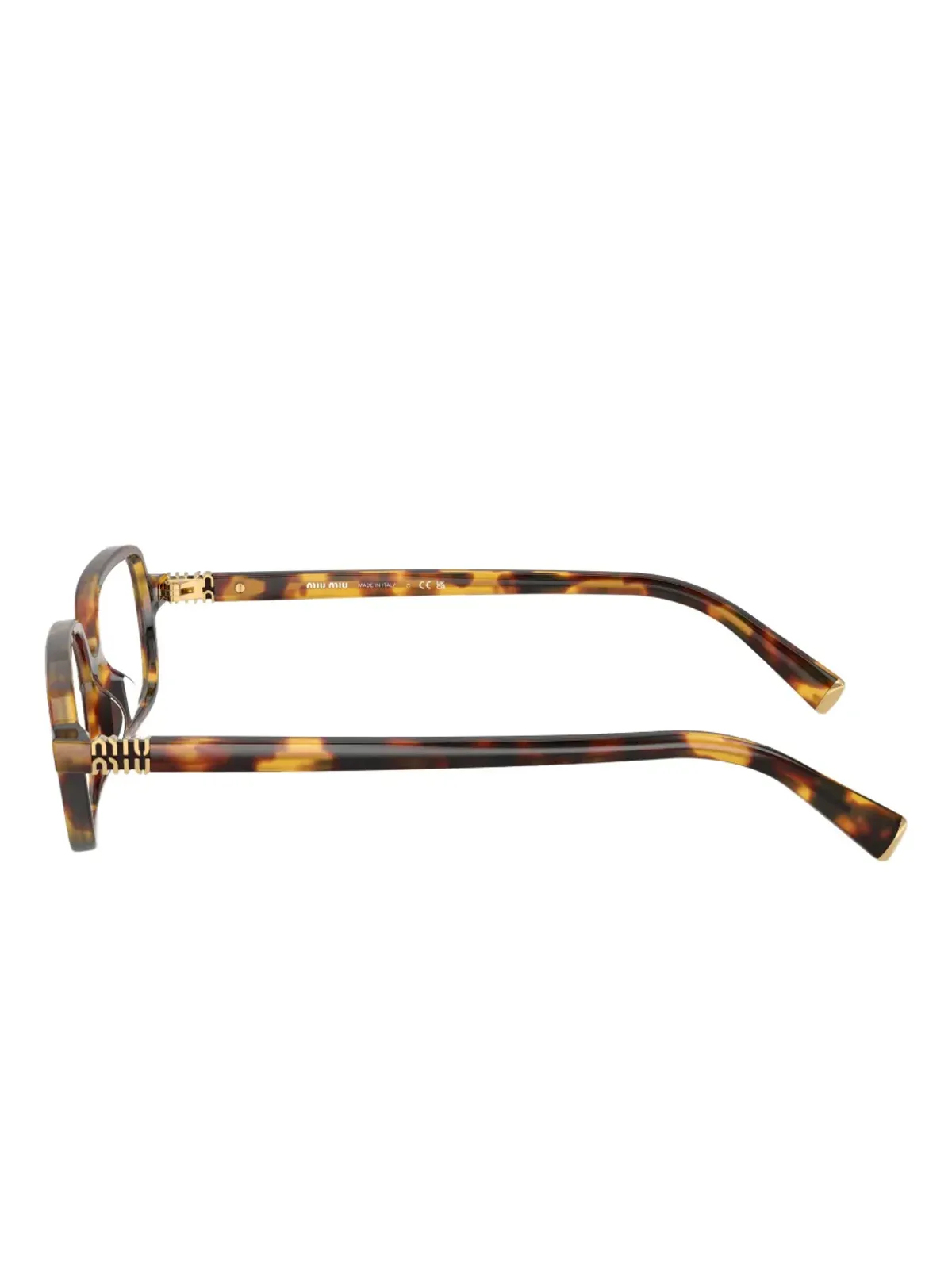 Miu Miu Eyewear ミュウミュウ アイウェア ミュ Regard レクタングルフレーム眼鏡 - 画像3