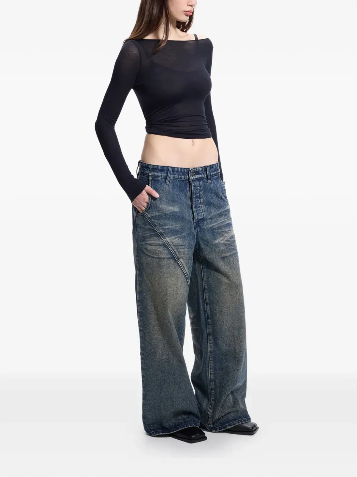 Protémoa BJeans ウォッシュ加工ジーンズ - 画像5