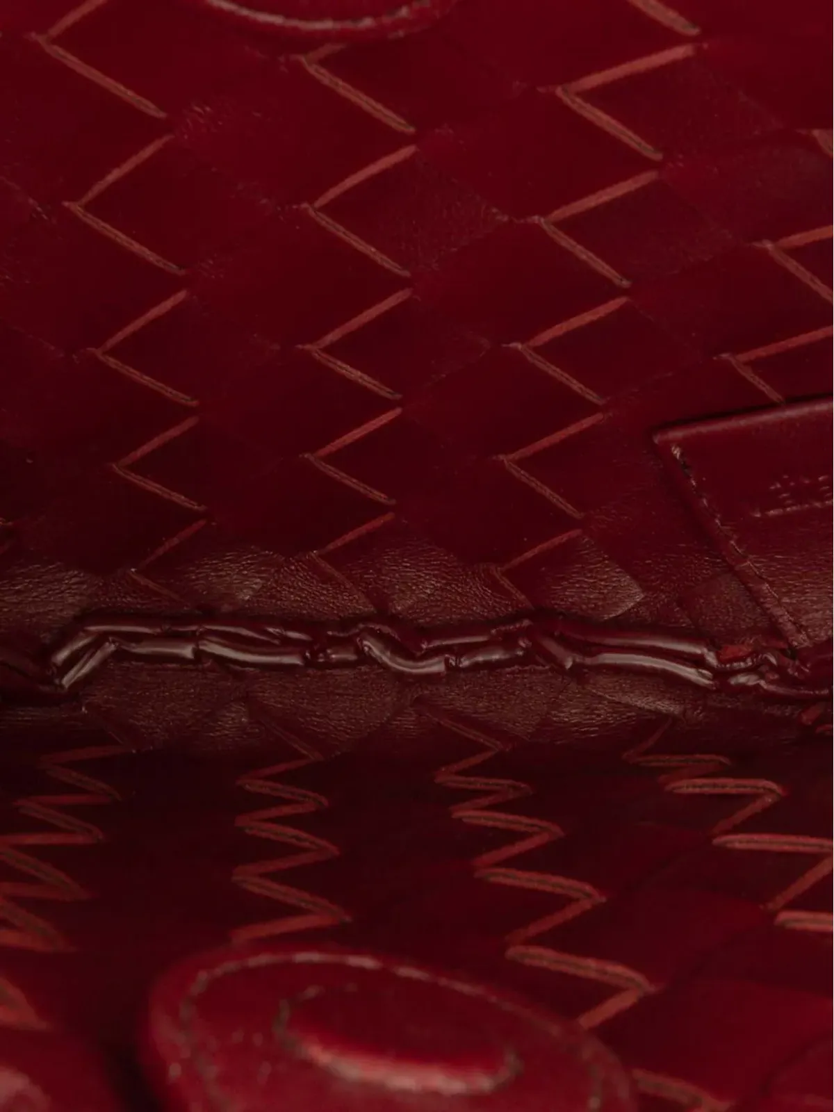 Bottega Veneta Pre-Owned ベビーラムスキン イントレッチャート サーディン サッチェル - レッド - 画像5