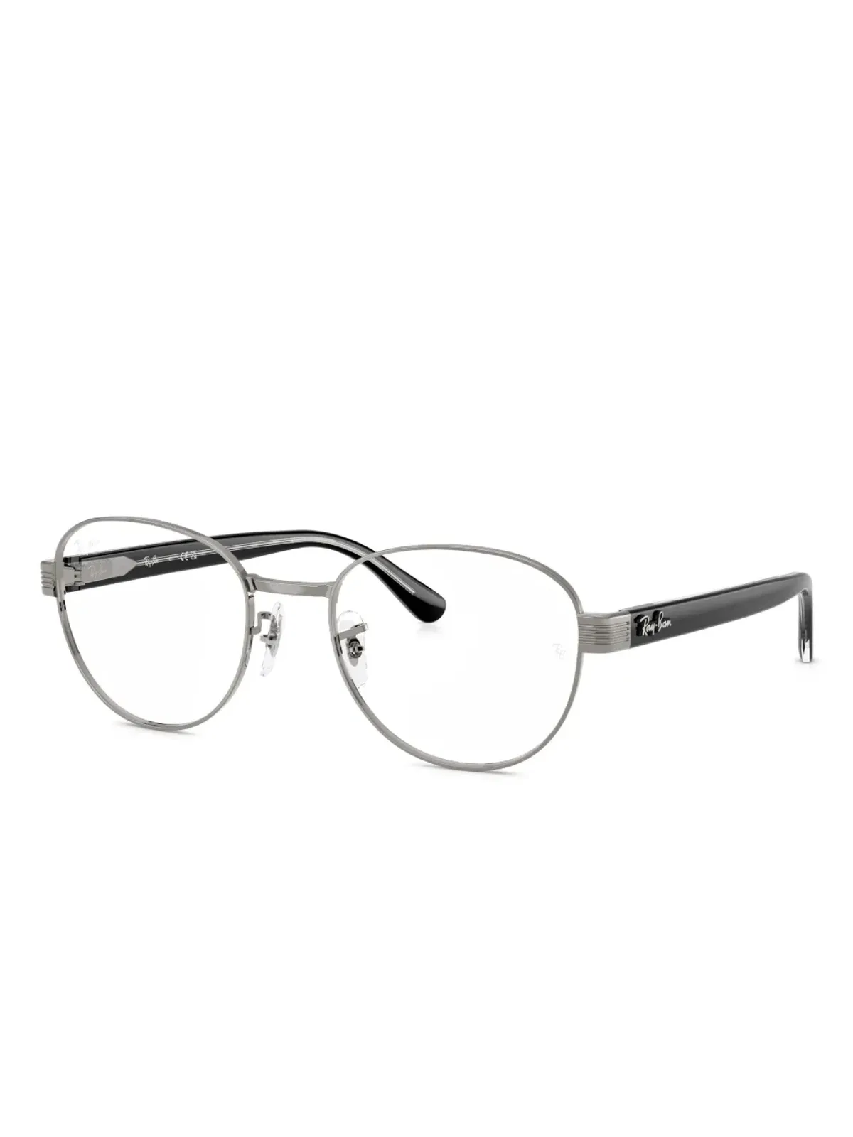 Ray-Ban round metal RB6543 glasses - Black - 画像2