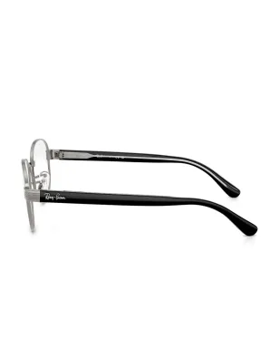 Ray-Ban round metal RB6543 glasses - Black - サムネイル3