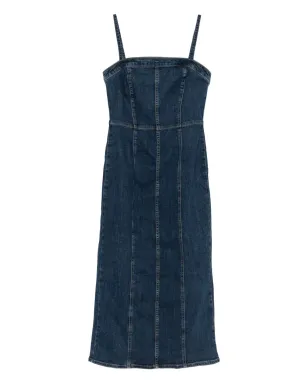 Levi's パネル使いのビスチェ風ミディドレス - ブルー - サムネイル1