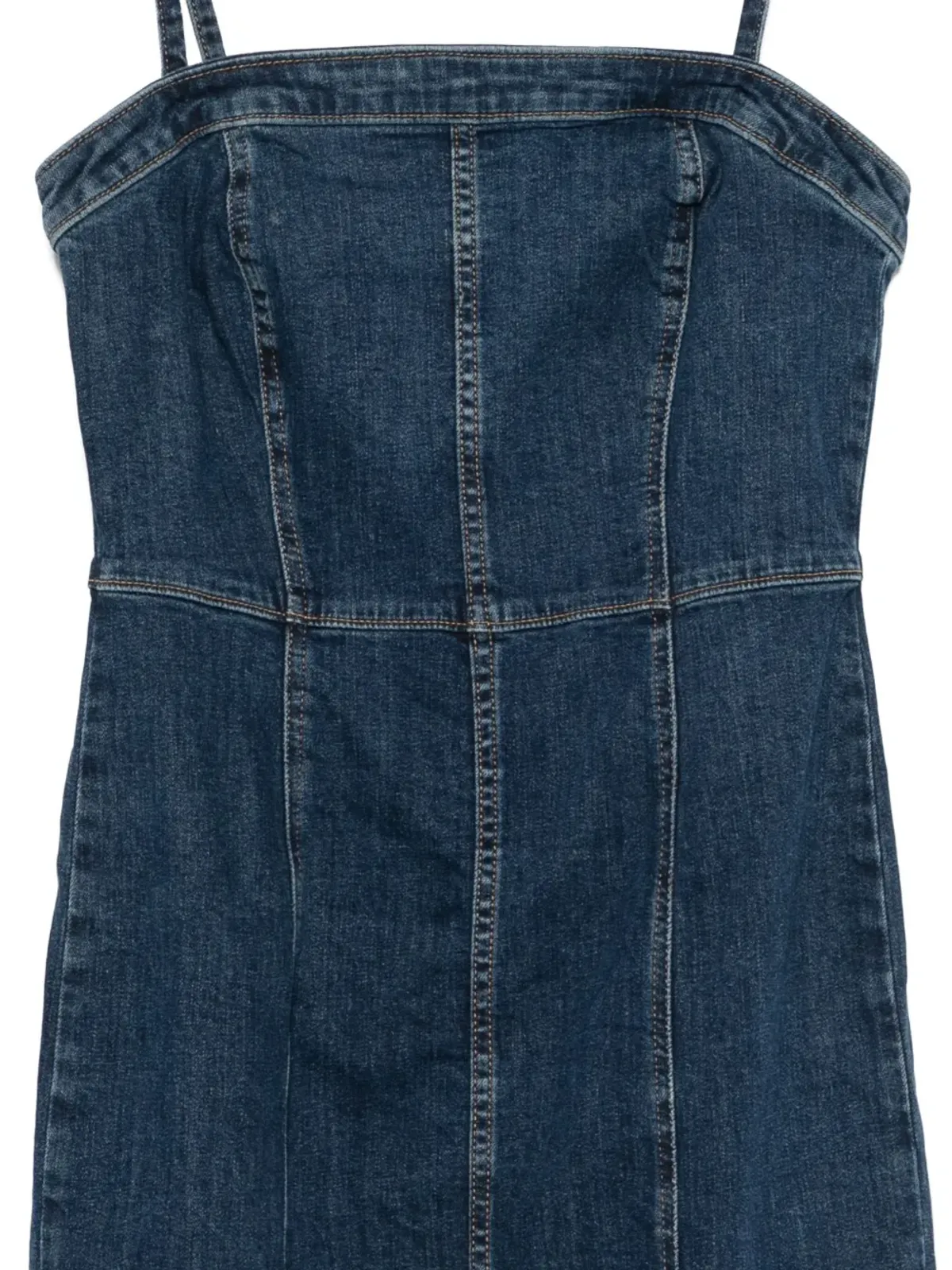 Levi's パネル使いのビスチェ風ミディドレス - ブルー - 画像3