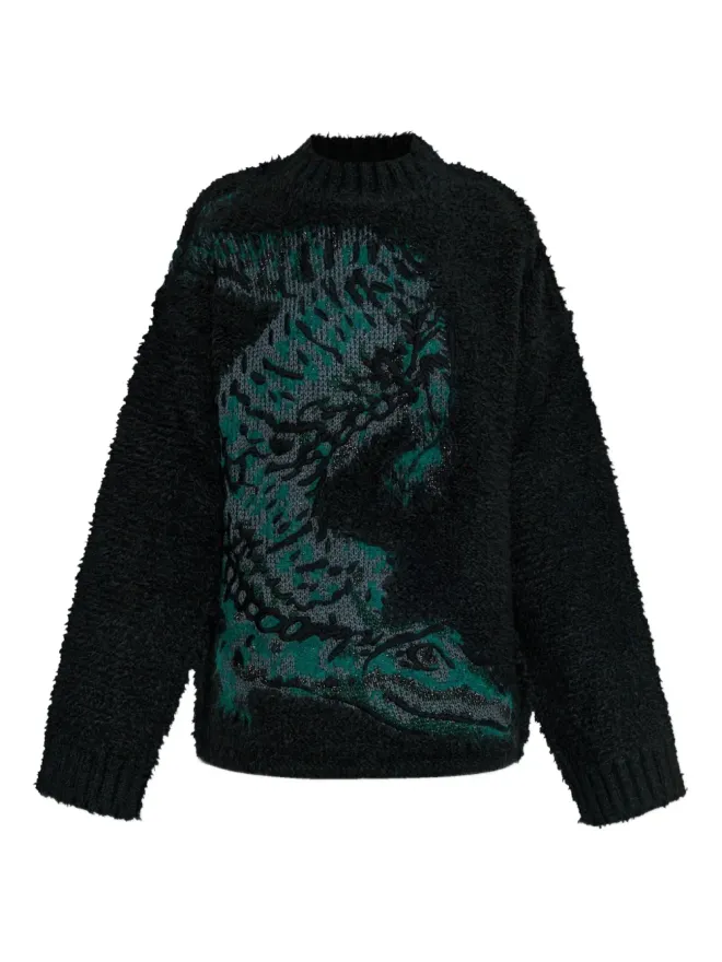 Lacoste Lacoste クロコダイル柄セーター - Blackの商品画像