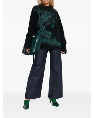 Lacoste クロコダイル柄セーター - Black - サムネイル2