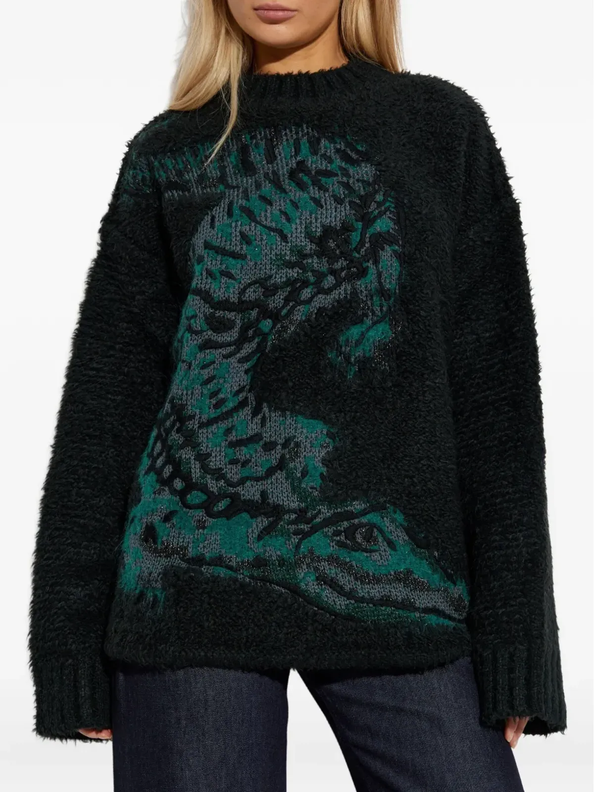 Lacoste クロコダイル柄セーター - Black - 画像3