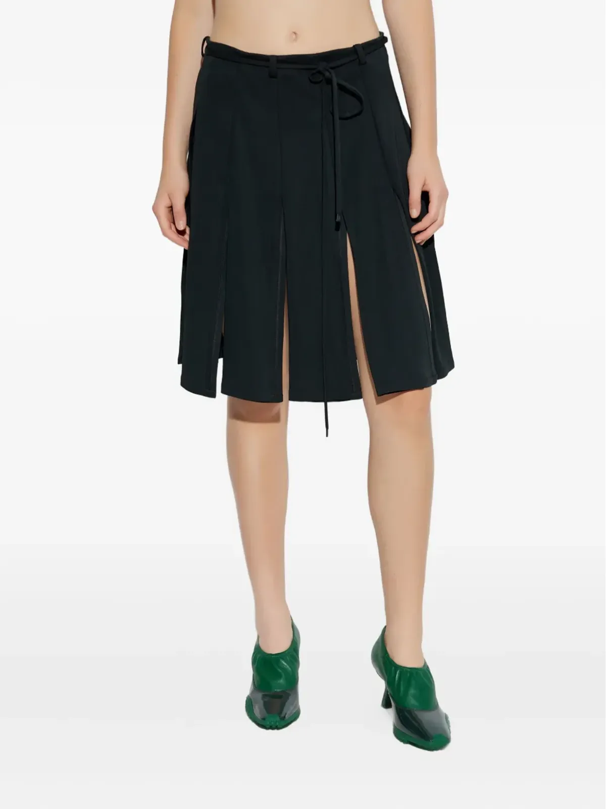 Lacoste タイベルト付きミディスカート - グリーン - 画像3