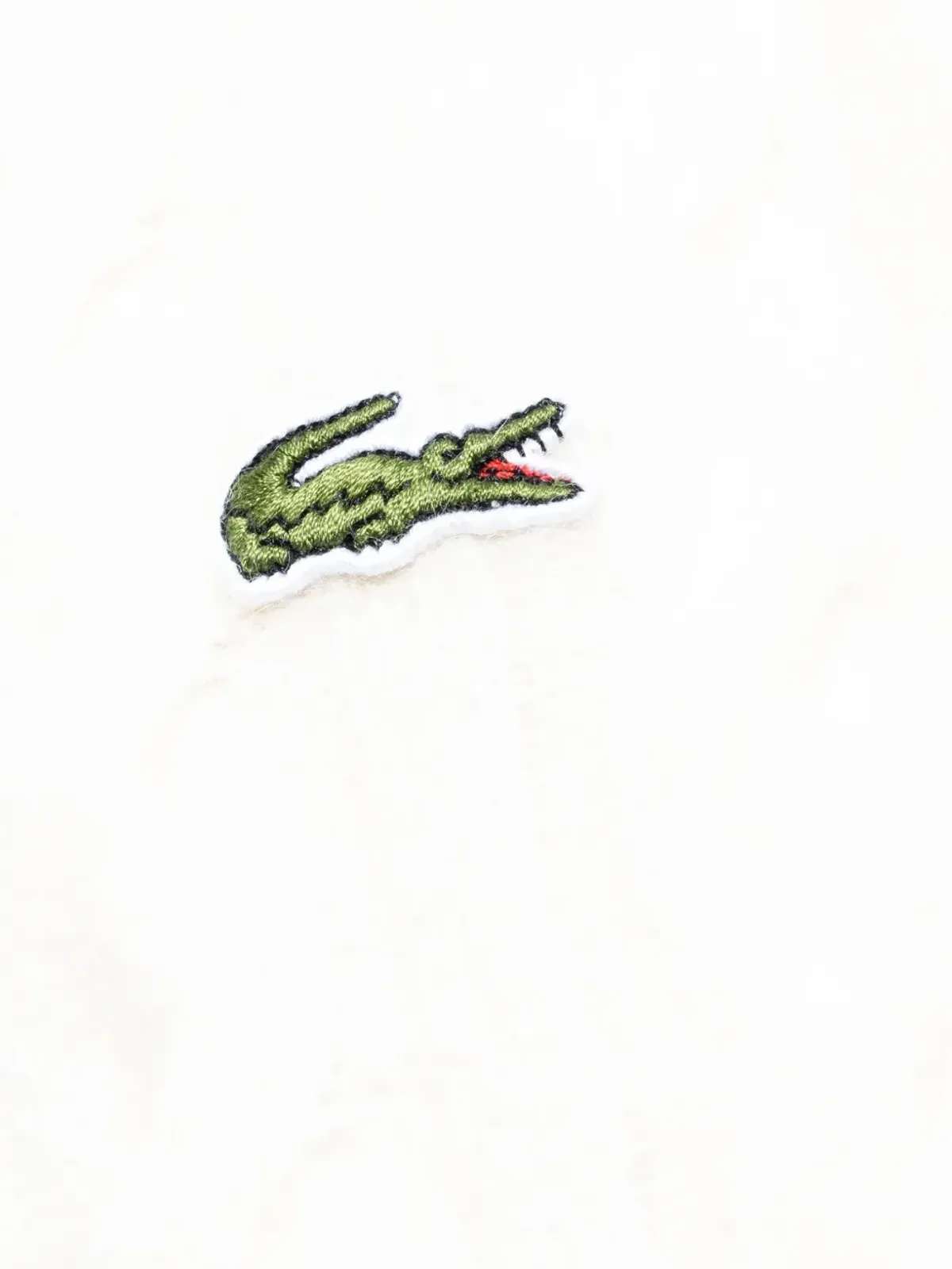 Lacoste Vネック ケーブルニットセーター ホワイト - 画像5