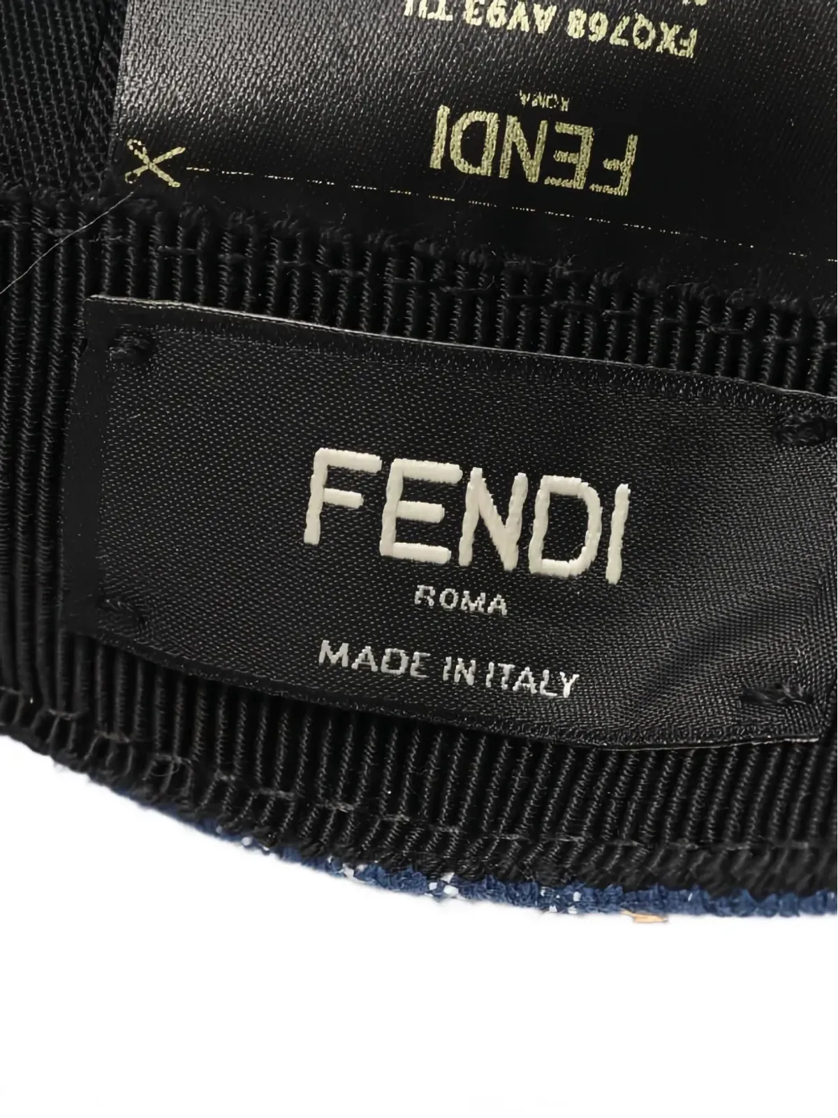 Fendi Pre-Owned ビンテージ FFロゴデニムキャップ ブルー - 画像4
