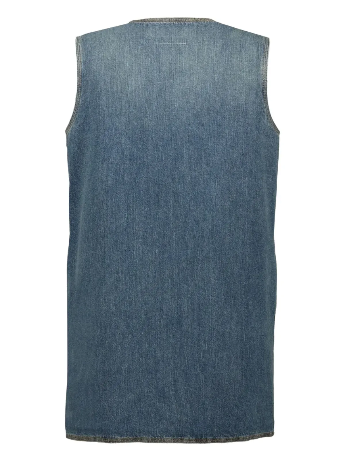 MM6 Maison Margiela Vネック デニム ミニドレス - 画像2