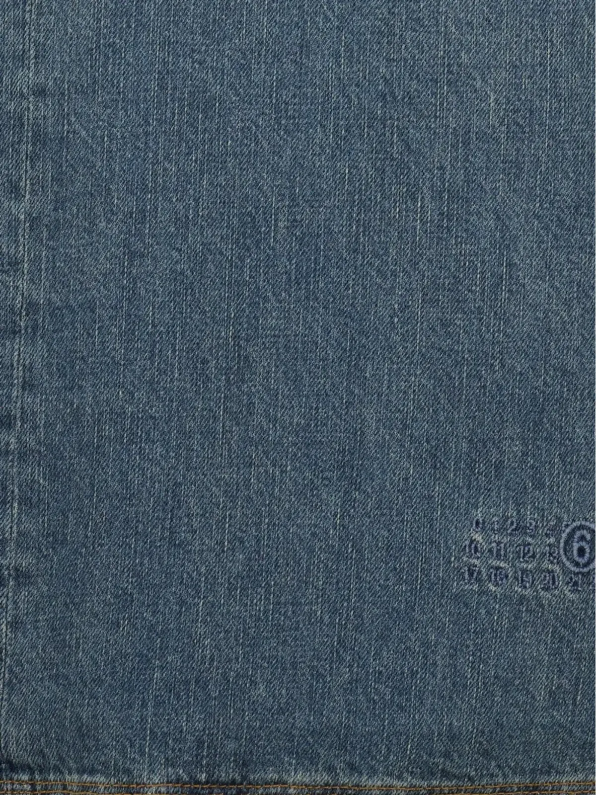 MM6 Maison Margiela Vネック デニム ミニドレス - 画像3