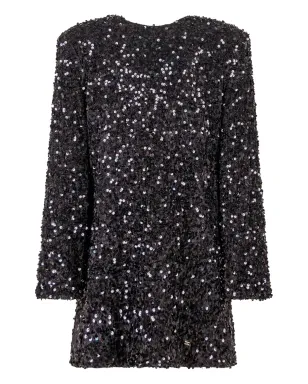 Elisabetta Franchi La Mia Bambina スパンコール付きドレス - グレー - サムネイル1