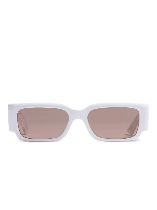 KHAITE KHAITE rectangle frame sunglasses - Whiteの商品画像