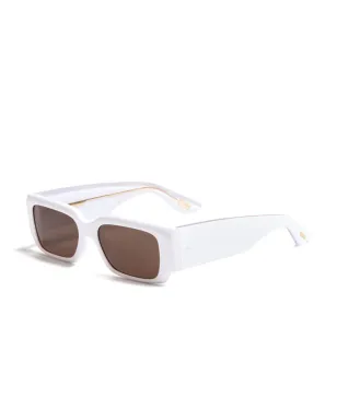 KHAITE rectangle frame sunglasses - White - サムネイル2