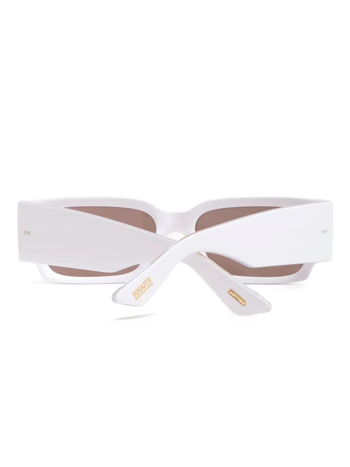 KHAITE rectangle frame sunglasses - White - 画像3