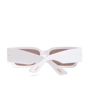 KHAITE rectangle frame sunglasses - White - サムネイル3