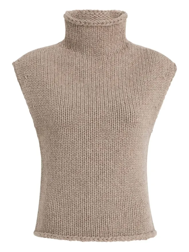 KHAITE KHAITE cashmere knitted top - Brownの商品画像