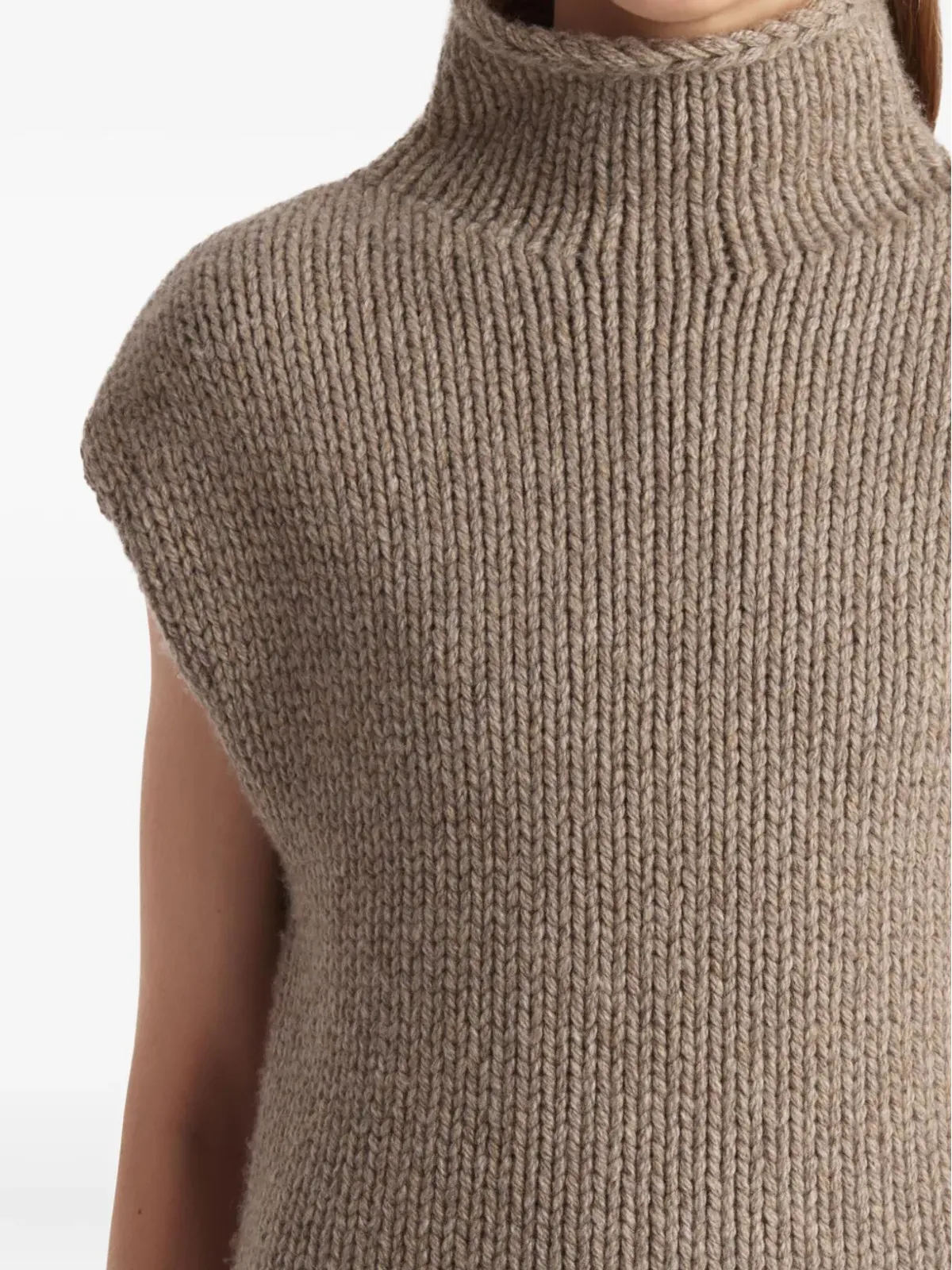 KHAITE cashmere knitted top - Brown - 画像5