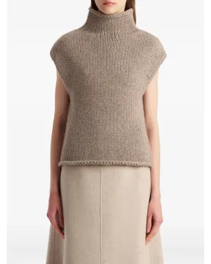 KHAITE cashmere knitted top - Brown - サムネイル3