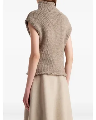 KHAITE cashmere knitted top - Brown - サムネイル4