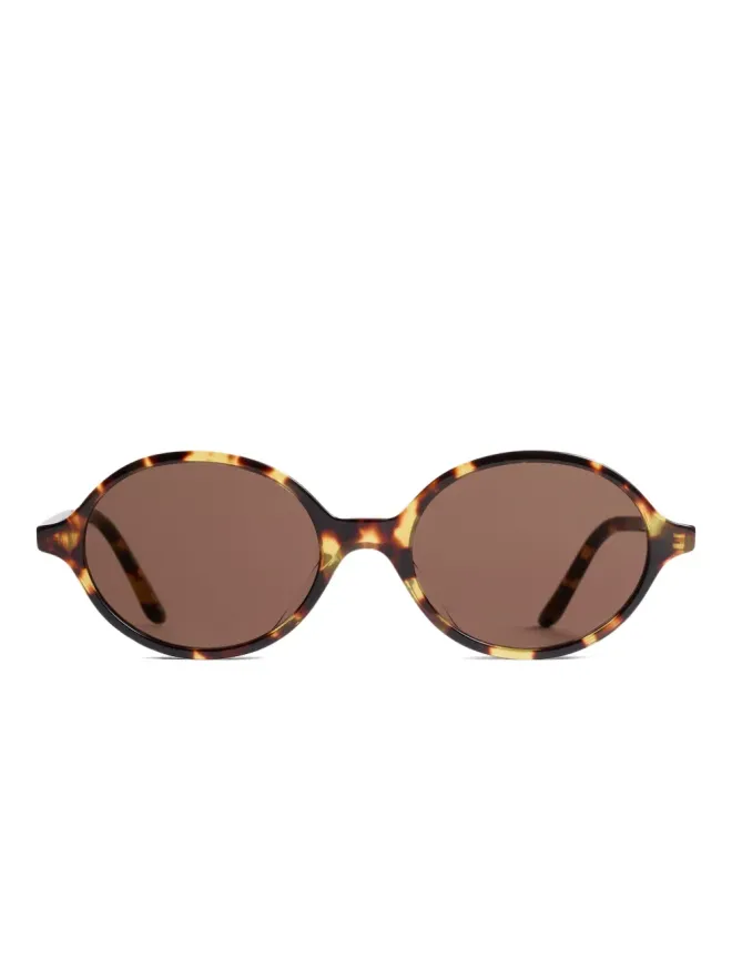 KHAITE KHAITE x Oliver Peoples oval-frame sunglasses - Brownの商品画像