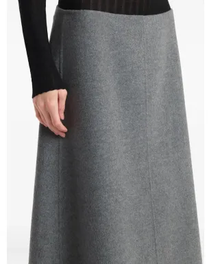 KHAITE ウールAラインスカート - サムネイル4