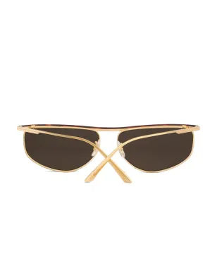 KHAITE x Oliver Peoples 1986C ブロウラインサングラス - ゴールド - サムネイル3