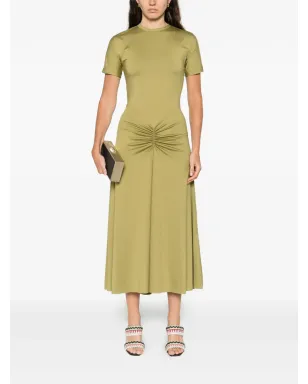 Victoria Beckham ブレア 半袖ミディドレス グリーン - サムネイル2