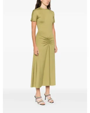 Victoria Beckham ブレア 半袖ミディドレス グリーン - サムネイル3