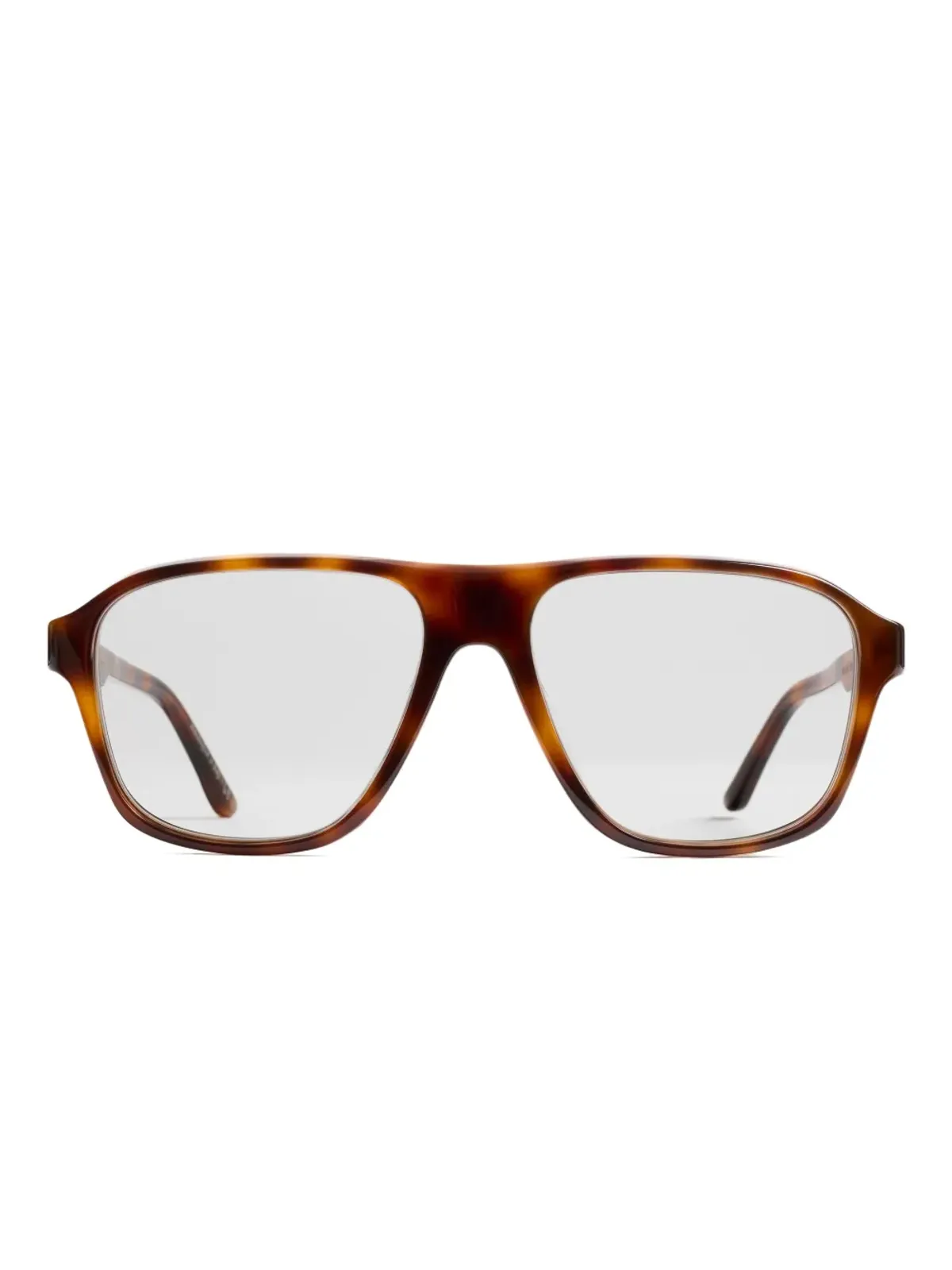 KHAITE スクエアフレーム眼鏡（ブラウン） - 画像1