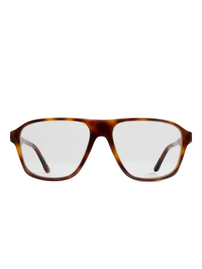 KHAITE KHAITE スクエアフレーム眼鏡（ブラウン）の商品画像