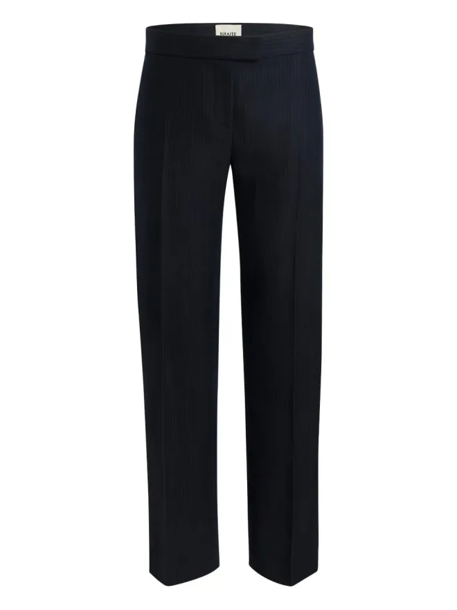 KHAITE KHAITE Callen pinstripe trousers - Blueの商品画像