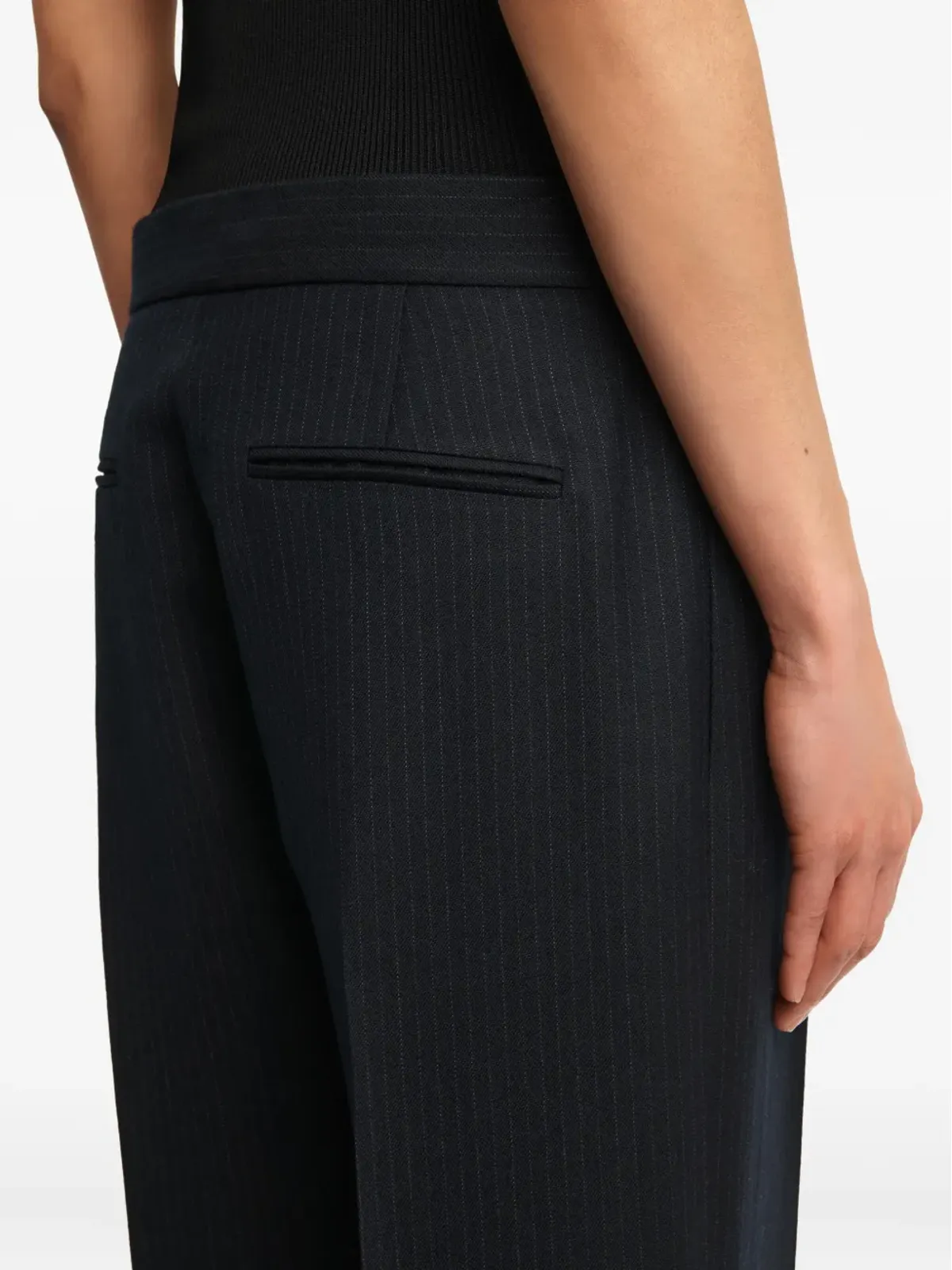 KHAITE Callen pinstripe trousers - Blue - 画像5