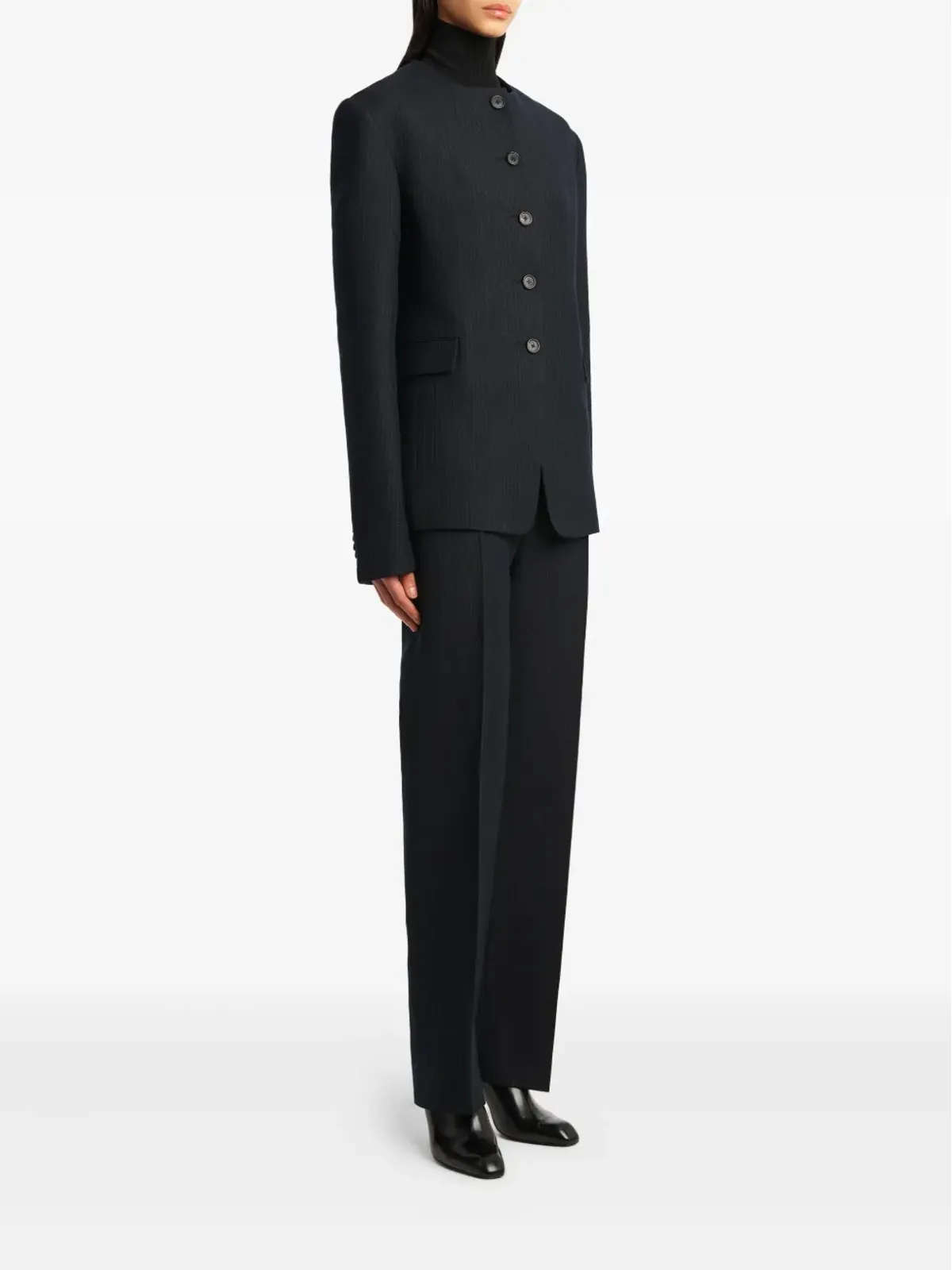 KHAITE Callen pinstripe trousers - Blue - 画像2