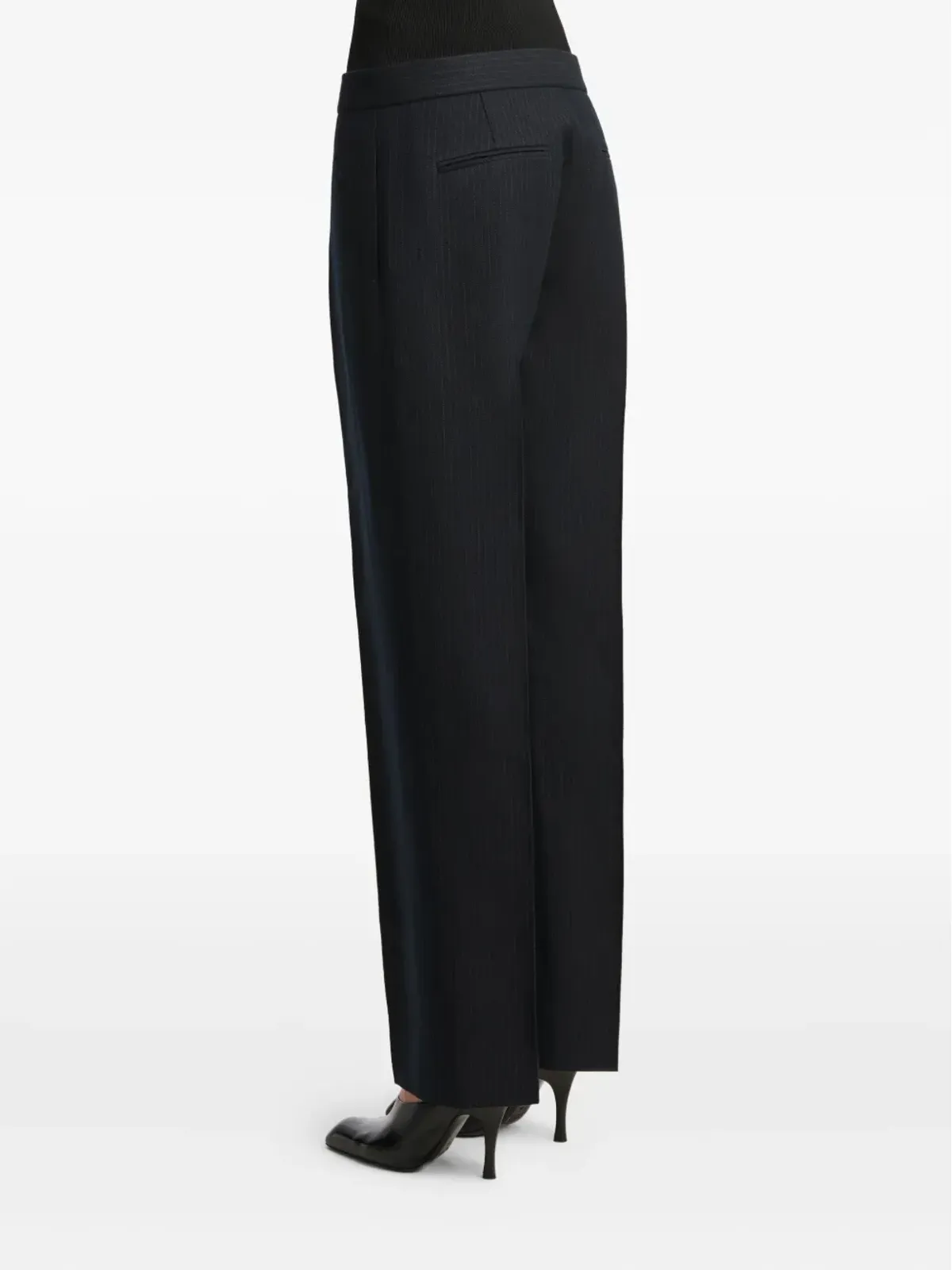 KHAITE Callen pinstripe trousers - Blue - 画像4