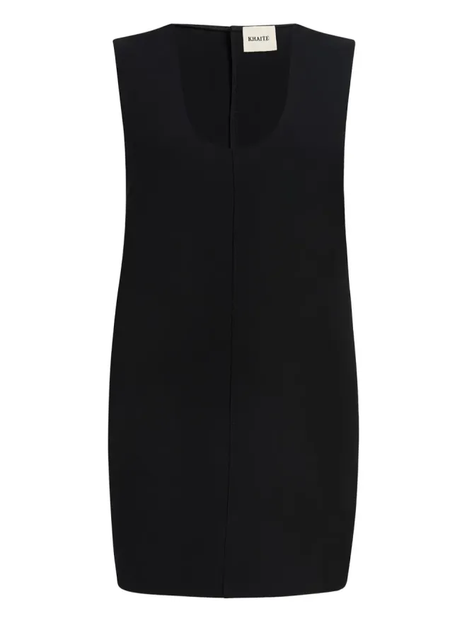 KHAITE KHAITE Nyona scoop-neck sleeveless mini dress - Blackの商品画像