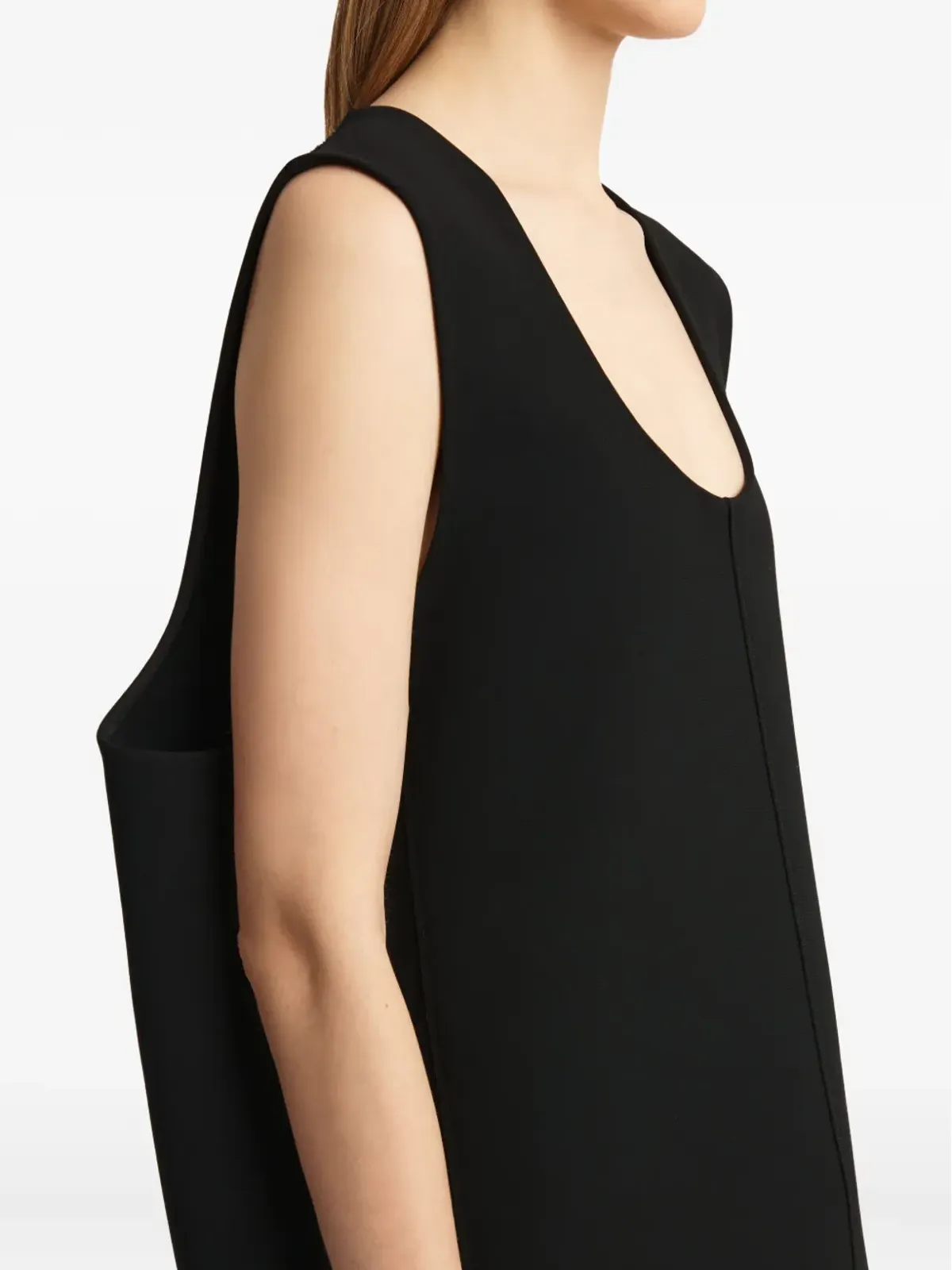 KHAITE Nyona scoop-neck sleeveless mini dress - Black - 画像5