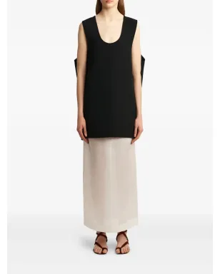 KHAITE Nyona scoop-neck sleeveless mini dress - Black - サムネイル2
