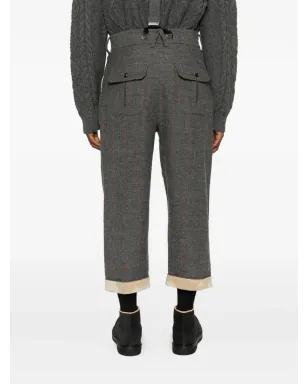 A Tentative Atelier チェック柄サスペンダーパンツ - サムネイル4