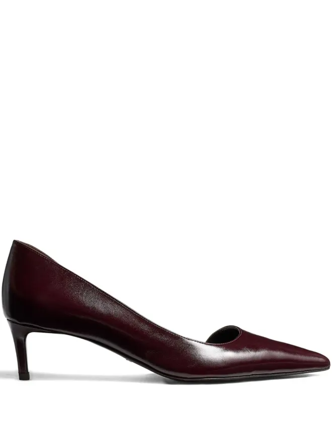 KHAITE KHAITE ポインテッドトゥ・キトンヒールパンプス - レッドの商品画像